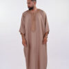 LINEN MOROCCAN THOBE FOR MEN – BUTTERFLY EMBROIDERY