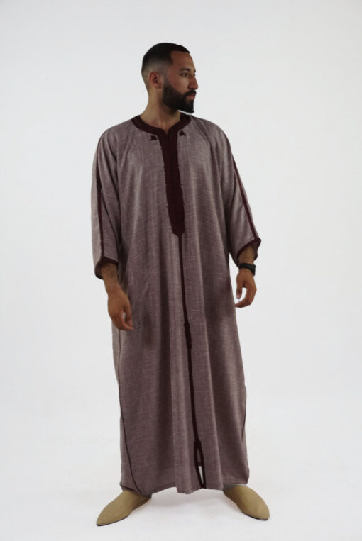 Linen Moroccan Thobe for Men Handmade Debana