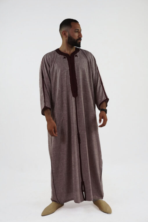 Linen Moroccan Thobe for Men Handmade Debana