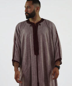 Linen Moroccan Thobe for Men Handmade Debana