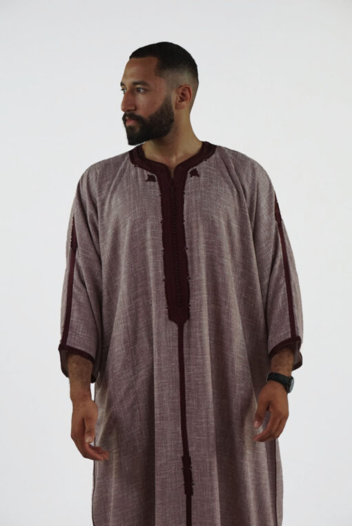 Linen Moroccan Thobe for Men Handmade Debana