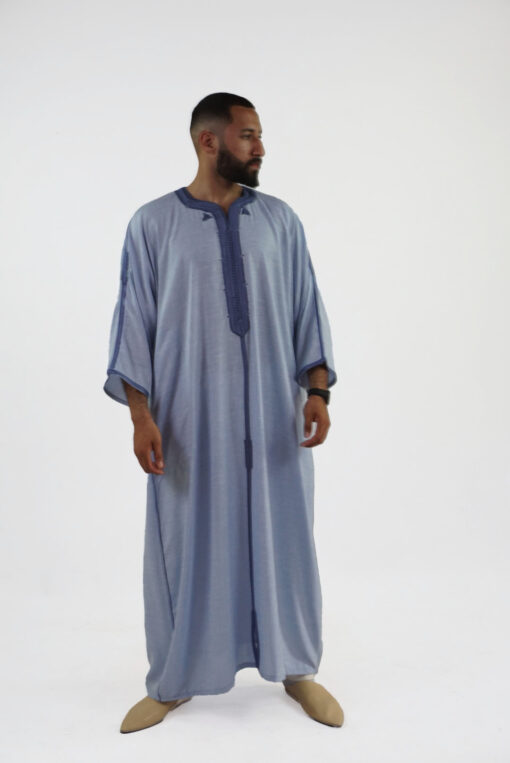 Linen Moroccan Thobe for Men Handmade Debana