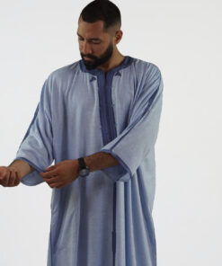 Linen Moroccan Thobe for Men Handmade Debana