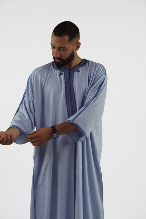 Linen Moroccan Thobe for Men Handmade Debana