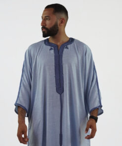 Linen Moroccan Thobe for Men Handmade Debana