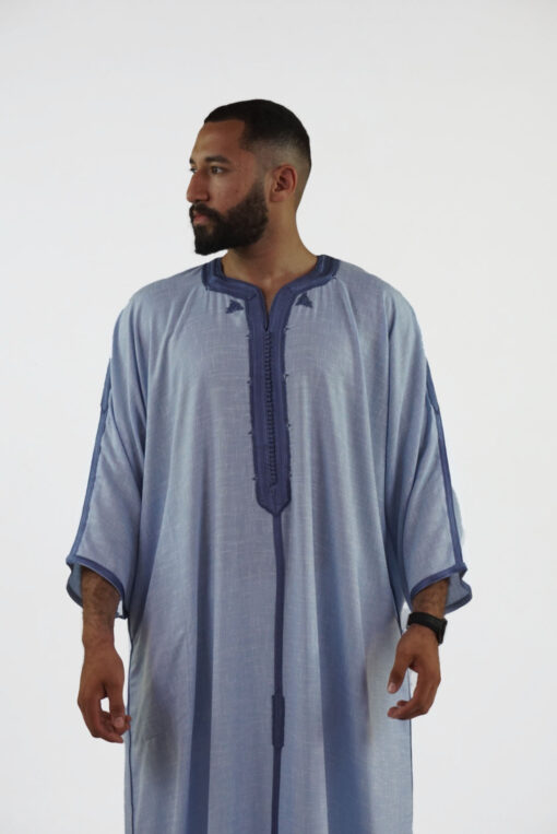 Linen Moroccan Thobe for Men Handmade Debana