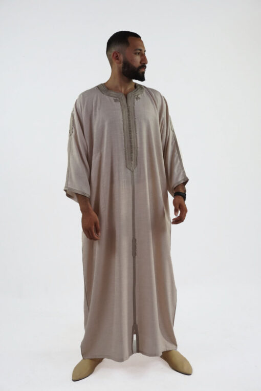 Linen Moroccan Thobe for Men Handmade Debana