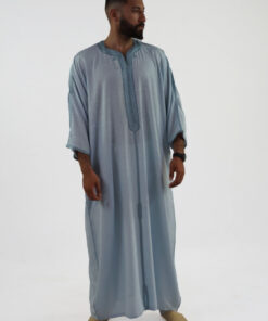 Linen Moroccan Thobe for Men Handmade Debana