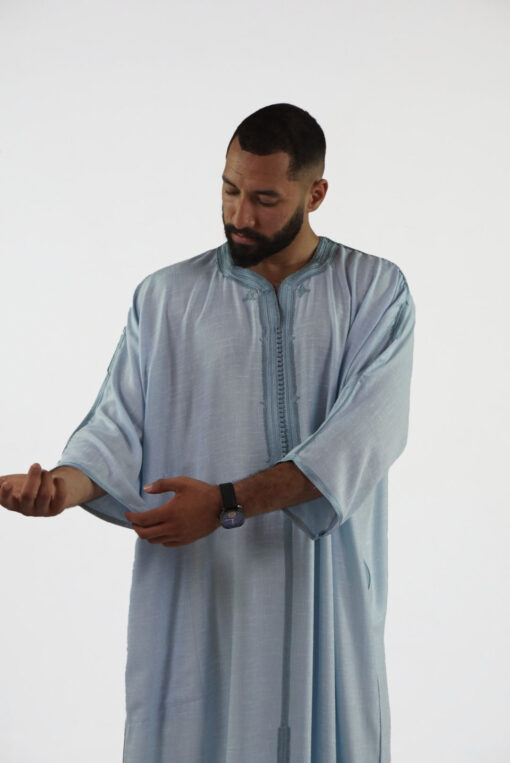 Linen Moroccan Thobe for Men Handmade Debana