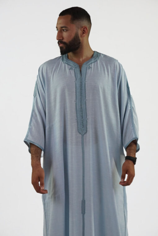 Linen Moroccan Thobe for Men Handmade Debana