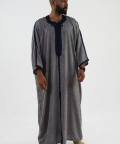 Linen Moroccan Thobe for Men Handmade Debana