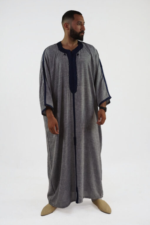 Linen Moroccan Thobe for Men Handmade Debana