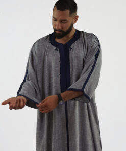 Linen Moroccan Thobe for Men Handmade Debana