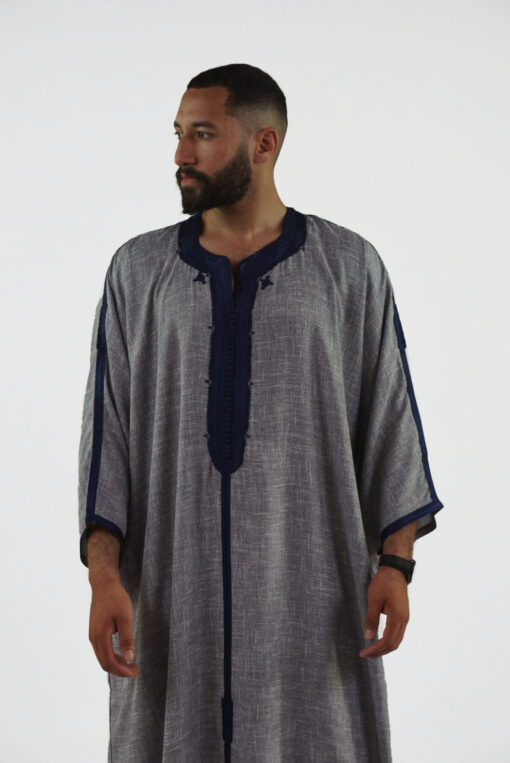 Linen Moroccan Thobe for Men Handmade Debana